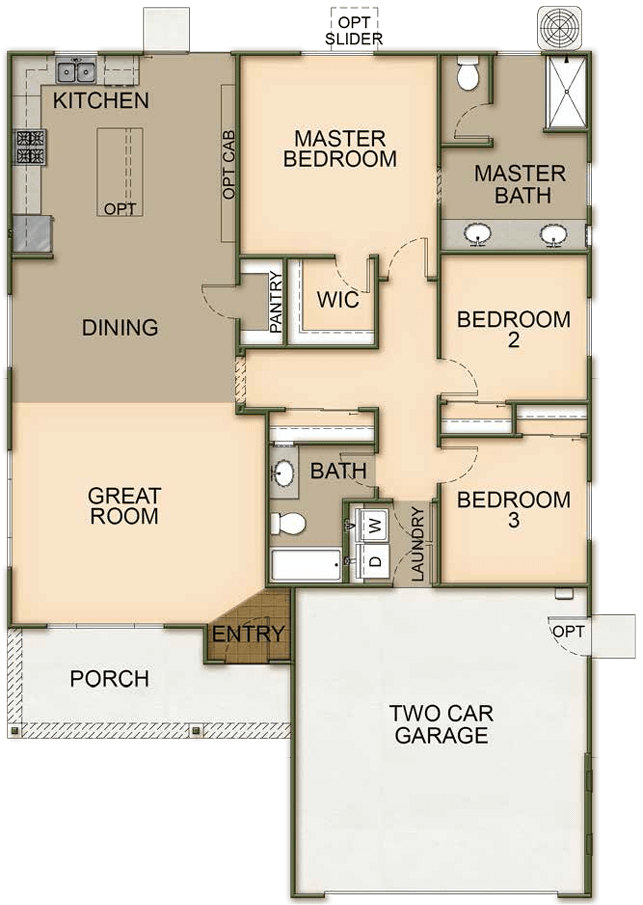 Almond Terrace Plan 1 Blue Mountain Communities