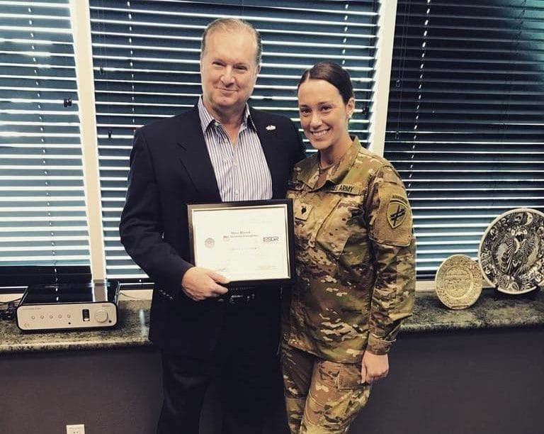 Blue Mountain Enterprises is recognized with the Patriot Award