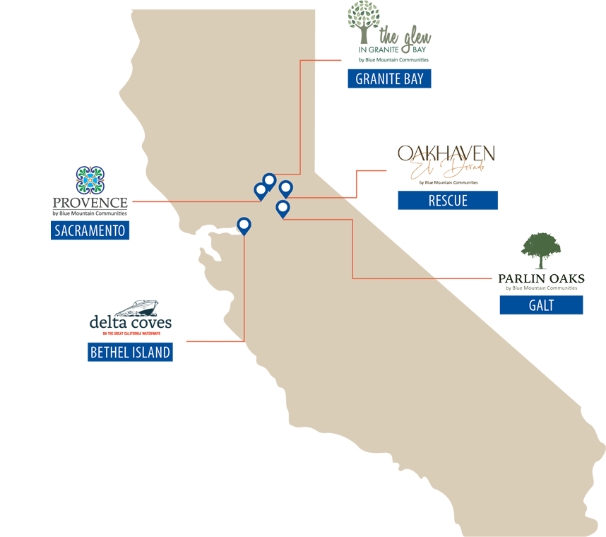 map of areas of service in California