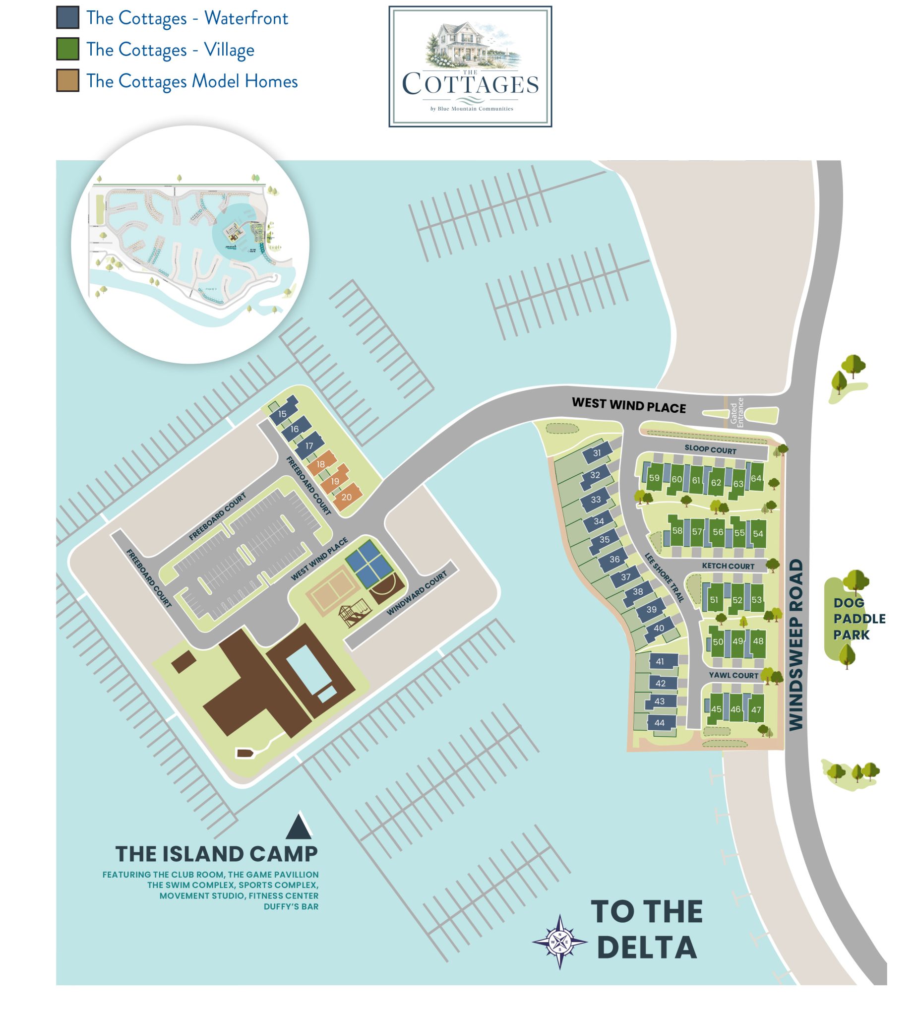 the cottages – bethel island plot map