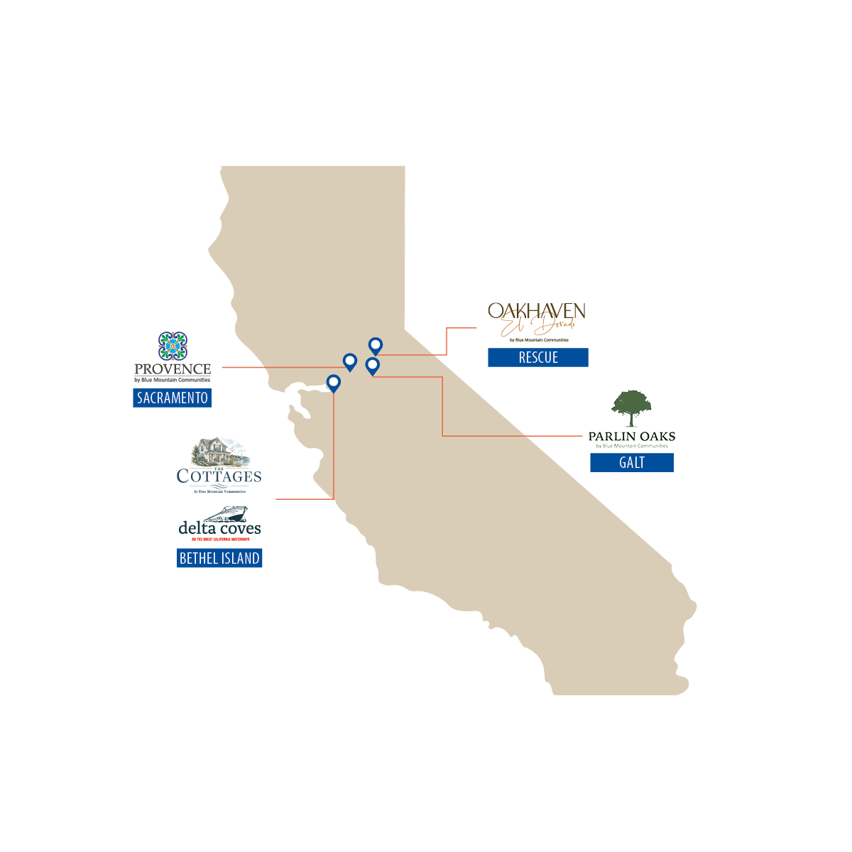 map of areas of service in california